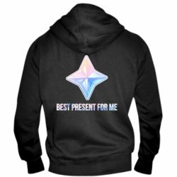 Мужское худи на молнии Best present for me - PrintSalon