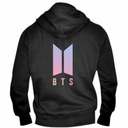 Мужское худи на молнии BTS gradient logo - PrintSalon