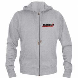 Мужское худи на молнии Case IH Agriculture - PrintSalon