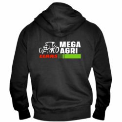Мужское худи на молнии Claas Mega Agri - PrintSalon