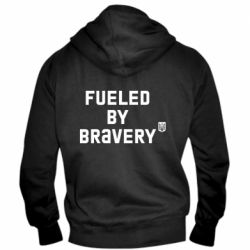 Мужская худи на молнии Fueled by bravery - PrintSalon