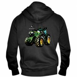 Чоловічі худі на блискавці John Deere Tractor and logo - PrintSalon