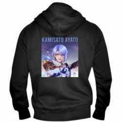 Мужское худи на молнии Kamisato Ayato - PrintSalon
