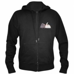 Мужское худи на молнии Кролики Вэй и Лань - PrintSalon