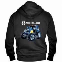 Мужское худи на молнии New Holland tractor