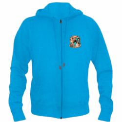 Мужское худи на молнии Очень странные дела арт - PrintSalon