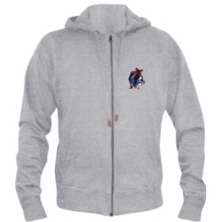 Мужское худи на молнии ОСД Одиннадцать и Демогоргон - PrintSalon