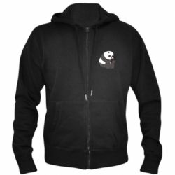 Мужское худи на молнии Панда лайк - PrintSalon