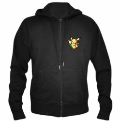 Мужское худи на молнии Pikachu with ketchup - PrintSalon