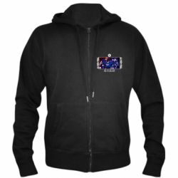 Мужское худи на молнии Синяя тюрьма - PrintSalon