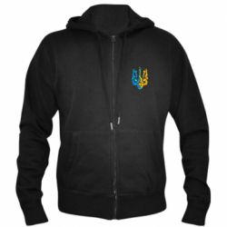 Чоловічі худі на блискавці Тризуб квіти Україна - PrintSalon