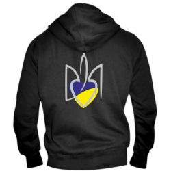 Мужская худи на молнии Ukrainian heart - PrintSalon