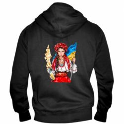 Мужское худи на молнии Украинская девушка в венку - PrintSalon
