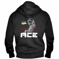 Мужская худи на молнии Украинский летчик - PrintSalon