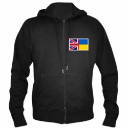 Мужское худи на молнии Великобритания и Украина - PrintSalon