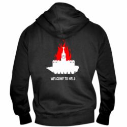 Мужская худи на молнии Welcome to Hell - PrintSalon