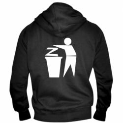 Мужская худи на молнии Z is a trash - PrintSalon