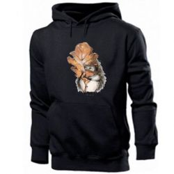 Мужское худи Осенний ежик - PrintSalon