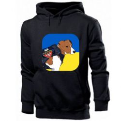 Мужское худи Патрон на фоне флага - PrintSalon