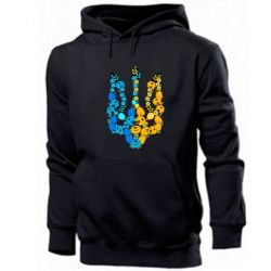 Чоловічі худі Тризуб квіти Україна - PrintSalon