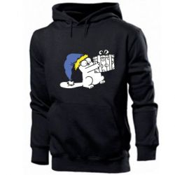 Мужское худи Украинский кот саймона с подарком - PrintSalon