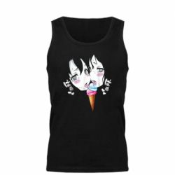 Мужская майка Ahegao girl eating ice cream - PrintSalon