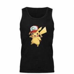 Мужская майка Ash's hat Pikachu - PrintSalon