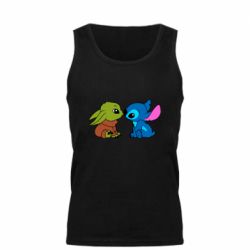 Мужская майка Baby Yoda And Stitch - PrintSalon