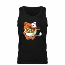 Мужская майка Cat and Ramen - PrintSalon