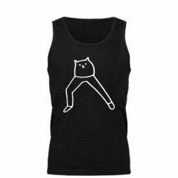 Мужская майка Cat in pants - PrintSalon