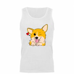 Мужская майка Cute Corgi Puppy - PrintSalon