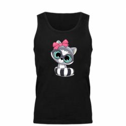 Мужская майка Cute raccoon - PrintSalon