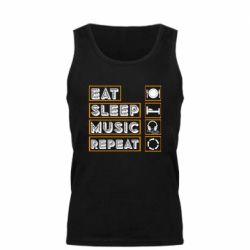 Мужская майка Eat sleep dj repeat. - PrintSalon