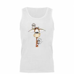 Мужская майка Giraffe Owl and Mouse - PrintSalon