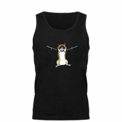 Мужская майка Grumpy Cat On The Rope - PrintSalon