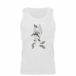 Мужская майка Hand with leafs - PrintSalon