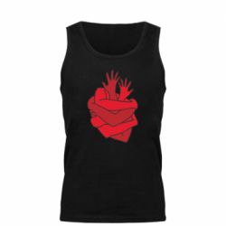 Мужская майка Heart out of hands - PrintSalon