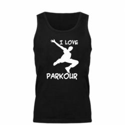 Мужская майка I love parkour - PrintSalon