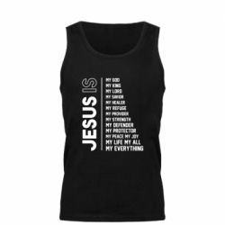 Мужская майка Jesus is - PrintSalon