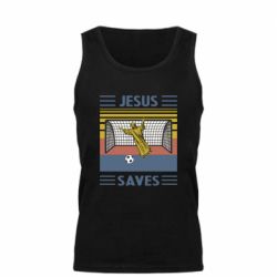 Мужская майка Jesus will save - PrintSalon