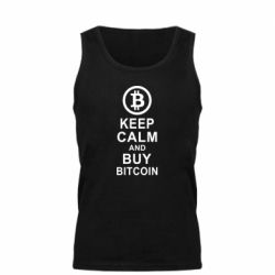 Мужская майка Keep calm and by bitcoin - PrintSalon