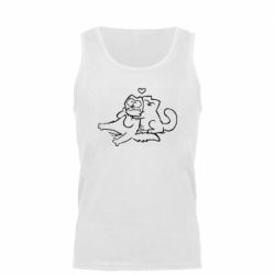 Мужская майка Кот Саймона Любовь - PrintSalon