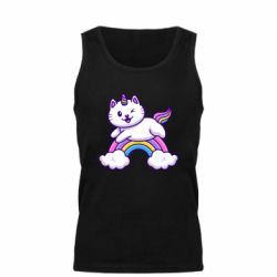 Мужская майка Котик-единорог - PrintSalon