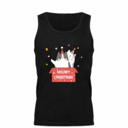 Мужская майка Meowy Christmas ( present box ) - PrintSalon