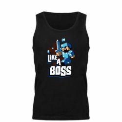 Мужская майка Minecraft Like a Boss - PrintSalon