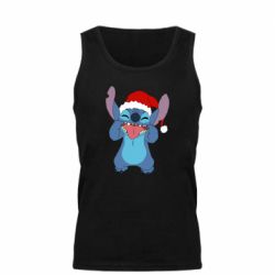 Мужская майка Новогодний Стич - PrintSalon