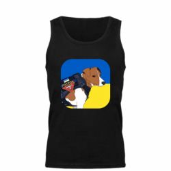 Мужская майка Патрон на фоне флага - PrintSalon