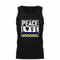 Мужская майка PEACE LOVE UKRAINE - PrintSalon
