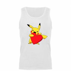 Мужская майка Pikachu Heart - PrintSalon