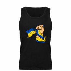 Мужская майка Рука с украинским флагом - PrintSalon